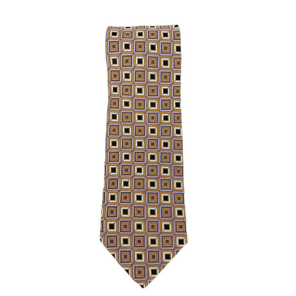 ROBERT TALBOTT Best Of Class Silk Tie Brown Gold Geometric Nordstrom 56in